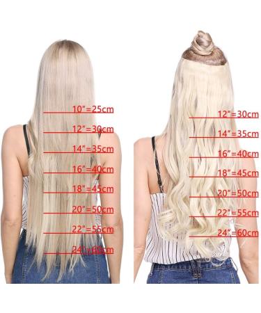 Silk-co 26 Inch 8PCS Clip in Hair Extensions Dark Brown to Ash Blond - 100% Synthetic Long Straight Hair Piece for Full Head - Buy Online on SooperMarket.com