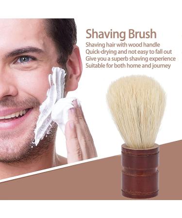 Men's Shaving Brush - Wooden Handle Facial Hair Styling Tool for Mustache & Beard - Premium Quality Shaving Brush for Men - Buy Online on SooperMarket.com