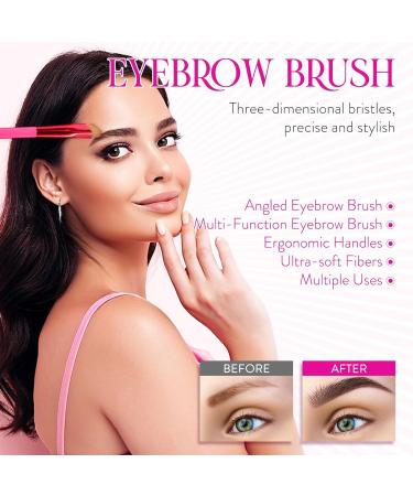 Eyebrow Care Kit Makeup Tools: Eyebrow Stamp Shaping Kit with Two Eyebrow Brush and Eyebrow Cream(Dark Brown) - Buy Online on SooperMarket.com
