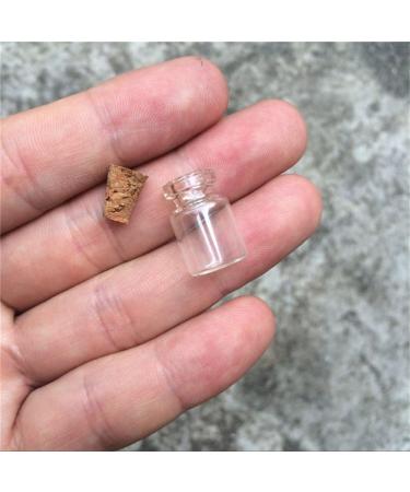 50pcs 0.5ml Glass Bottles with Cork - Mini Transparent Hanging Bottles for Essential Oils & Crafts - Buy Online on SooperMarket.com