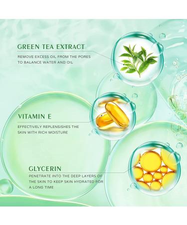 Green Tea Mask Stick for Face - Blackhead Remover with Green Tea Extract - Deep Pore Cleansing & Moisturizing Green Clay Mask - Purifying Formula for All Skin Types - Men and Women - Buy Online on SooperMarket.com