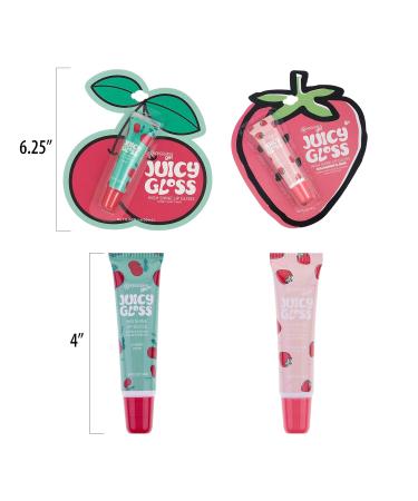 Expressions 2pc Juicy Gloss Set | High Shine Fruit Flavored Lip Gloss for Girls | Non-Toxic Strawberry & Cherry Lip Gloss Gift Set - International Shipping Available - Buy Online on SooperMarket.com