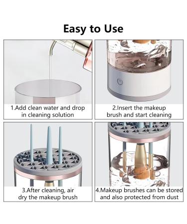 Buy Automatic Makeup Brush Cleaner - Rechargeable Quick Dry Transparent Washer for Effortless Cleaning - Buy Online on SooperMarket.com