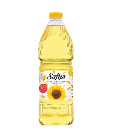 Safya - 100% Pure Sunflower Oil, (1 L) 33.8 Fl Oz 33.8 Fl Oz (Pack of 1)