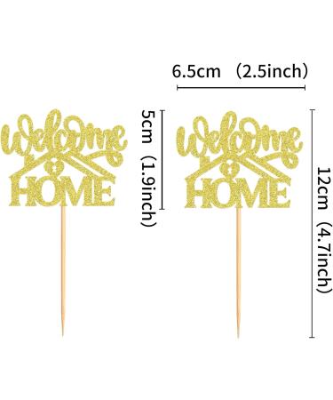 Cyodoos 24 Pcs Sweet Home Cupcake Toppers Glitter Welcome home Cupcake Picks Housewarming Cupcake Toppers New Home Theme Party Cake Decorations Supplies Golden Golden1 - Buy Online on SooperMarket.com