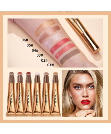2PCS Matte Finish Liquid Contour Stick - Lightweight Cream Makeup Wand (01) - Buy Online on SooperMarket.com