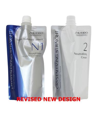 Buy N1+2 Shiseido Professional Crystallizing Hair Straightener & Neutralizing Emulsion 400ml - Perfect for Natural & Sensitized Hair | International Shipping Available - Buy Online on SooperMarket.com