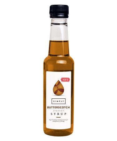 Simply Sugar Free Butterscotch Syrup Low Calorie Vegan & Nut Free Flavoured Syrup for Coffee Cocktails & Baking (250ml)