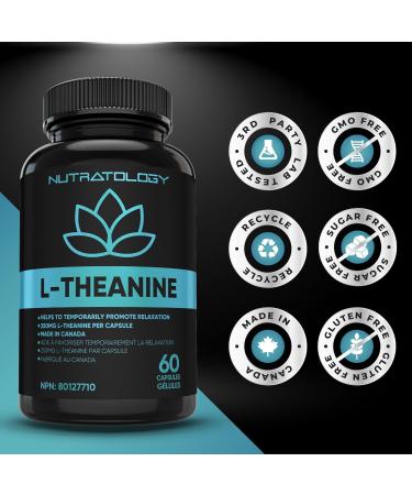 L-Theanine 250MG Capsules - For Stress Management & Relaxation - Promotes Focus Alertness & Clarity - L Theanine Supplement for Stress Relief - 250 mg per capsule - 60 Capsules 60 count (Pack of 1) - Buy Online on SooperMarket.com
