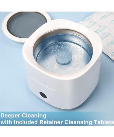 Portable Ultrasonic Cleaner 30W w/ 24 Cleaning Tablets - 5 Min to Clean Retainers, Mouth Guards, Dentures & Jewelry | 42kHz Upgrade - Buy Online on SooperMarket.com