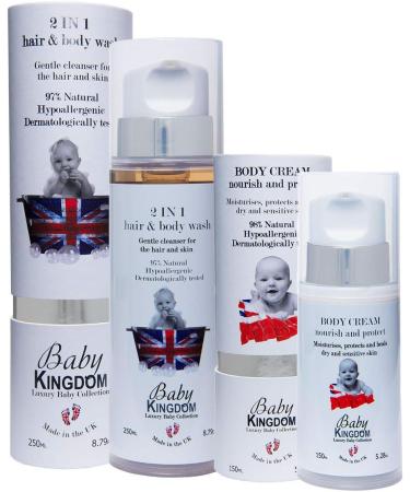Baby Kingdom Collection Body Cream - Moisturizes Protects and Heals Dry and Sensitive Skin 98% Naturally and Hypoallergenic 150 mL (5.28 Fl Oz) - Buy Online on SooperMarket.com