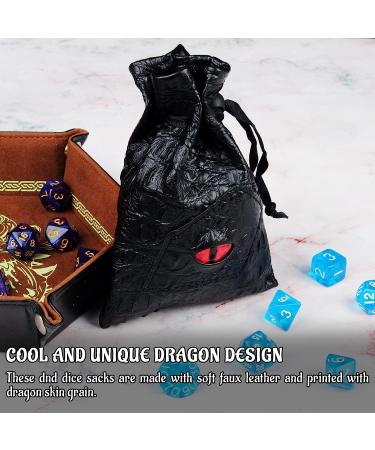 PU Leather Drawstring Dice Pouch for RPG & D&D Games - Buy Online on SooperMarket.com