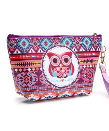 Cartoon owl cosmetics bag travel make-up bag girl portable make-up bag Small make-up clutch bag cultural bag pocket tour operator zip handbag owl