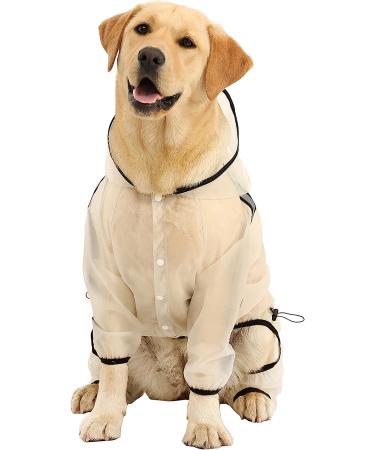 Olsa Dog Raincoat with Reflective Stripe | Waterproof Dog Hooded Slicker Poncho | 4 Legs Rain Jacket for Small, Medium, Large Dogs - Buy Online on SooperMarket.com