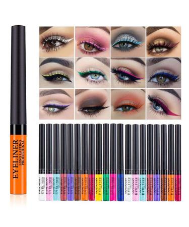 Matte Liquid Eyeliner Set - 12 Colors, Waterproof & Long Lasting for Women/Girls - Buy Online on SooperMarket.com