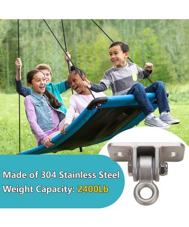 304 Stainless Steel Heavy Duty Swing Hangers Set of 2 - Mounting Hardware Included - Buy Online on SooperMarket.com
