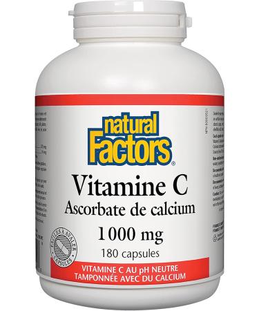 Natural Factors - Vitamin C 1000 mg Calcium Ascorbate 180 Caps - Buy Online on SooperMarket.com