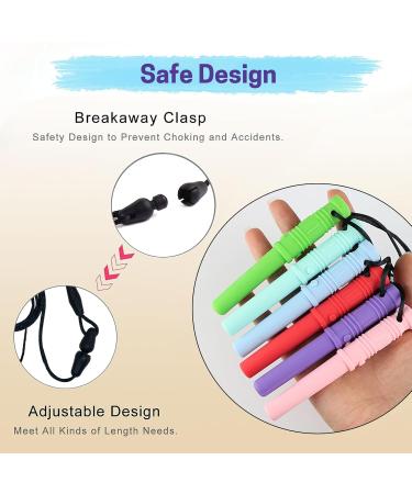 Seeway Sensory Kieletzeiten - Silicone Chewing Chains for Autistic Children ADHD & Special Needs (6 Pack) - Oral Motor Toys for Teething & Biting - Buy Online on SooperMarket.com