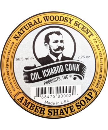 Col. Ichabod Conk Men's Amber Shaving Soap - Shave Bar for Smooth Shave - Buy Online on SooperMarket.com
