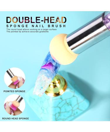 Fandamei 22-Part Nail Art Brush Set - 15 Nail Brushes 5 Dotting Pens Sponge Brushes & Tweezers for Perfect Nail Design | International Shipping - Buy Online on SooperMarket.com