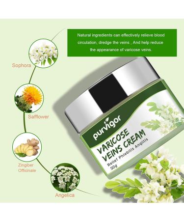 Purvigor Varicose Vein Cream - Eliminate Spider Veins & Phlebitis Angiitis on Leg, Body & Arms - Buy Online on SooperMarket.com