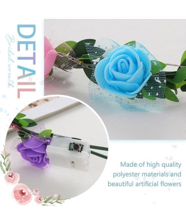Zoestar Light Up Flower Crown Headband LED Hair Wreath Headbands Bridal Floral Headpiece Festival Party Hair Accessories for Women and Girls (Colorful Standard Size) - Buy Online on SooperMarket.com