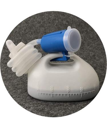 Male Urinal Bottle Camping Toilet Urine Bottle Men's Male Bed Urinal Potty Pee Bottle 2000ML Collector with 1.6M Tube