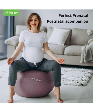 Trideer Nature Themed Exercise Ball for Workout, Stability, Balance, Physical Therapy & Pregnancy - Rosy Morning Glow | 23-26 inches - Buy Online on SooperMarket.com