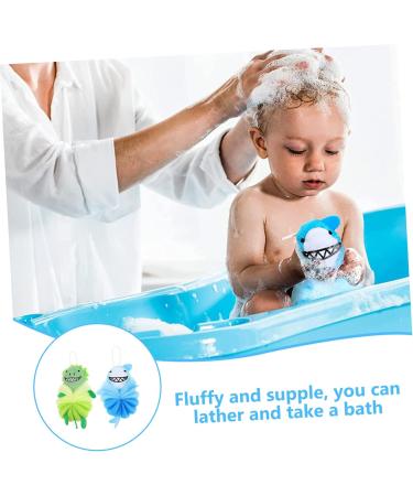 4 Pcs Baby Loofah Bath Scrubbers - Soft & Safe Bathing Supplies | Shower Scrubber & Spa Bath Sponge for Babies - Buy Online on SooperMarket.com