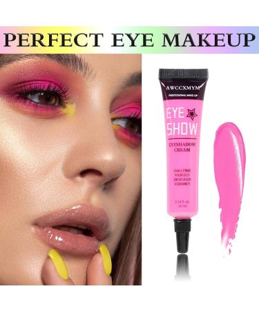 AWCCXMYM Pink Glitter Eyeshadow - Highly Pigmented Cream Palette for Face & Body - Colorful Matte & Shiny Pearl Finish - Buy Online on SooperMarket.com