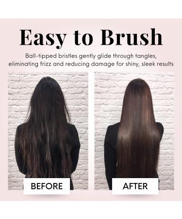 Paddle Brush for Detangling & Styling - Professional Large Hairbrush for All Hair Types - Rose Gold Black by Lily England - Buy Online on SooperMarket.com