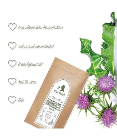 EDEL KRAUT Organic Milk Thistle Herb Tea - Premium 100g | Herbal Detox & Liver Support Tea - Buy Online on SooperMarket.com