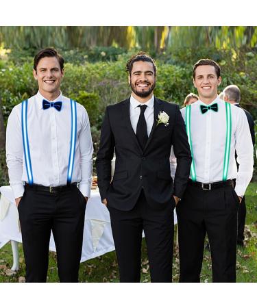 Shop Ausolee Luminous LED Suspenders & Bow Tie Set for Men - Perfect for Music Festivals & Halloween - Purple - Buy Online on SooperMarket.com