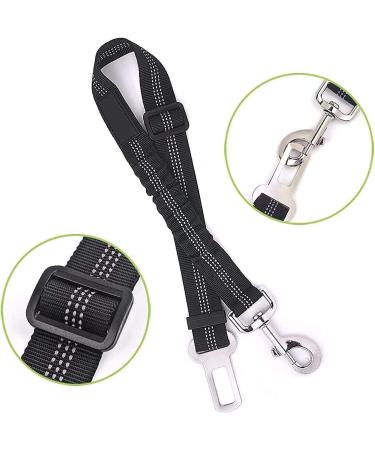 LauCentral Dog Seat Belts for Car Headrest Restraint Puppy Safety Adjustable Dog Car Seatbelts and Strong Leash Leads Accessories for Dogs Cats Pets Black - Buy Online on SooperMarket.com