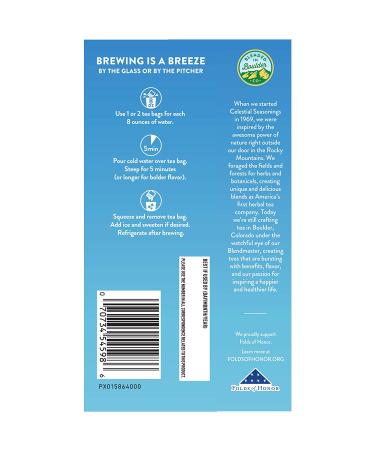 Celestial Seasonings Cold Brew Iced Tea - Red White & Blueberry, Caffeine Free, 18 Bags (1.1 oz) - Buy Online on SooperMarket.com