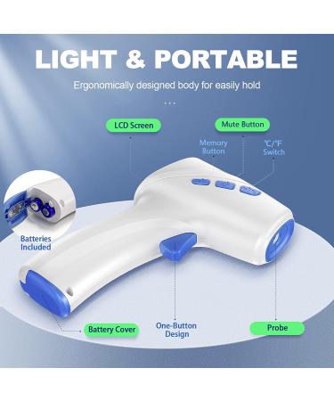 Touchless Forehead and Object Thermometer - Fast & Accurate Dual-Mode 2 in 1 - White - Buy Online on SooperMarket.com