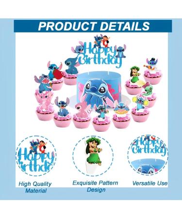 49 Piece Cartoon Cake Topper Set - Perfect Birthday Decoration for Girls | STI Muffins & Tortendeko in Blue - Buy Online on SooperMarket.com