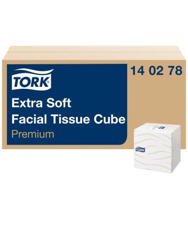 Tork extra soft facial tissues (in dispenser cube) Premium 2-ply 100 sheets 140278