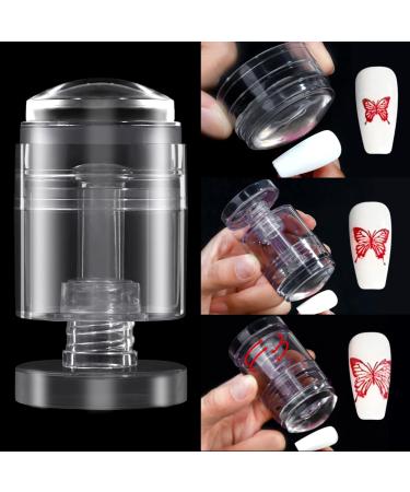 Rotatable nail stamp with scraper silicone nail stamp set french nails stencil nail stencil nail design accessories rotatable nail stamp stamper kit nail art stamper nail tools