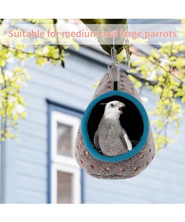MEWTOGO Winter Warm Bird Nest with Fixable Opening - Plush Snuggle Parrot House for Various Bird Species - Buy Online on SooperMarket.com