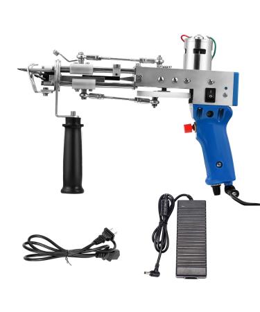 TOPQSC Electric Carpet tufting Gun  Carpet Loom  Flocking Machine  Industrial Embroidery Machine  Cut Pile Knitting Machine Royal Blue Cut Pile