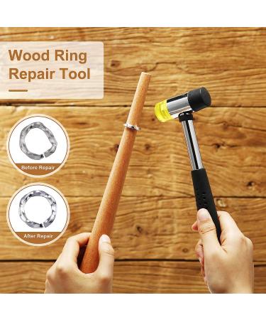 11-Piece US UK Ring Mandrel Set with Sizer Gauge, Hammer, Adjuster & Polishing Tools - Black - Buy Online on SooperMarket.com