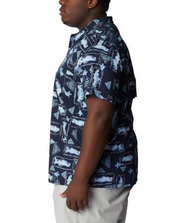 Columbia Men's Trollers Short Sleeve Shirt - Collegiate Navy Anchors Up XLT - Buy Online on SooperMarket.com