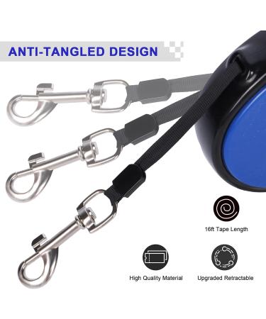 Beaface Retractable Dog Lead for Small Medium Dogs Up to 20KG Retractable Dog Leads 16ft/5M Extendable Dog Leads with Anti-Slip Handle Anti-Tangled Strong Nylon Tape (Blue) - Buy Online on SooperMarket.com