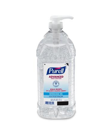 Purell Advanced Hand Sanitizer Refreshing Gel, Clean Scent, 2-Liter Pump Bottle (Pack of 1). 9625-04 2 liter gel