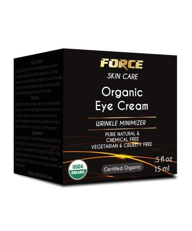 Organic Eye Cream for Dark Circles, Puffiness, Wrinkles & Bags | USDA Certified with Calendula, Bilberry & Shiitake Mushroom - pH Balancing - Buy Online on SooperMarket.com