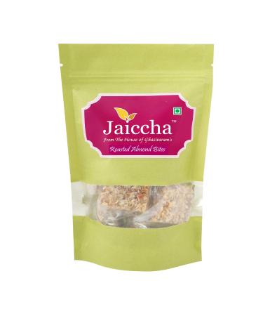 Jaiccha Ghasitaram Roasted Almond Bites 200 GMS in Green Paper Pouch