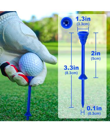 Big Crazy Golf Tees - 3 1/4 Inch Unbreakable Plastic Tees (50 Count) - Reduce Friction & Side Spin - Colored Tees for Improved Performance - Buy Online on SooperMarket.com