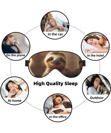 SSIMOO Adorable Sloth Sleep Mask - Adjustable Breathable Eye Mask for Comfortable Sleep | International Shipping Available - Buy Online on SooperMarket.com