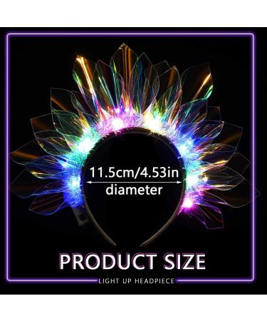 EARENT Light Up Headband | LED Glow Hair Hoop for Women and Girls - Perfect for Rave, Nightclub, Costume Party - Buy Online on SooperMarket.com